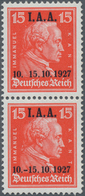 Deutsches Reich - Weimar: 1927, IAA 15 Pfg. Zinnoberrot, Einwandfrei Postfrisches Senkrechtes Paar, - Other & Unclassified