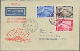 Deutsches Reich - Weimar: 1931, 1 M Bis 4 M Zeppelin "POLAR-FAHRT", Kompletter Satz Auf Dekorativem - Altri & Non Classificati