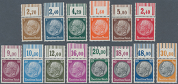 Deutsches Reich - 3. Reich: 1933, 3 Pfg. Bis 100 Pfg. Freimarken Hindenburg-Medaillon (II) Mit Wz. 2 - Nuovi