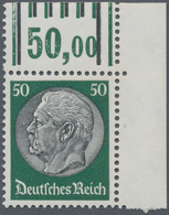 Deutsches Reich - 3. Reich: 1933, 50 Pfg. Hindenburg Vom Oberrand (Walzendruck), Ungefaltete Luxus-B - Ungebraucht