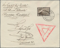 Deutsches Reich - 3. Reich: 1933, 4 RM. Chicagofahrt, Friedrichshafen 14.10. Auf Rundfahrtbrief, Rs. - Unused Stamps