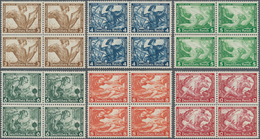 Deutsches Reich - 3. Reich: 1933, Deutsche Nothilfe Wagner, Postfrischer Viererblock Satz 9 Werte Po - Unused Stamps