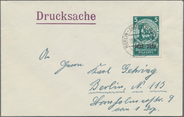 Deutsches Reich - 3. Reich: 1933, 5 Pfg. Schwarzbläulichgrün Einzelmarke Aus Nothilfeblock Auf Druck - Unused Stamps