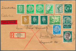 Deutsches Reich - 3. Reich: 1933, 5 Pfg. Aus Nothilfeblock Zusammen Mit 12 Anderen Werten Auf Portog - Unused Stamps