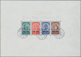 Deutsches Reich - 3. Reich: 1933, Nothilfe-Block In Originalgröße, Gestempelt Mit Augenscheinlich FA - Unused Stamps