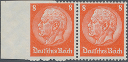Deutsches Reich - 3. Reich: 1934, 8 Pfg. Hindenburg Wz. 4 Im Waagerechten Randpaar Mit Abart "linke - Ongebruikt