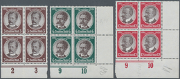 Deutsches Reich - 3. Reich: 1934, "Kolonialfeier" Als Postfrischer Viererblock-Eckrandsatz Links Bzw - Unused Stamps