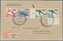 Deutsches Reich - 3. Reich: 1935, 6 + 4 Pf Schwärzlichgrün 'Olympische Winterspiele', LINKS UNGEZÄHN - Nuovi