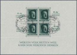 Deutsches Reich - 3. Reich: 1937, Blockausgabe Hitler/Kulturförderung Mit Sonderstempel „HAMBURG – R - Ongebruikt