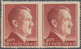 Deutsches Reich - 3. Reich: 1942, 3 RM Hitler Im Waagerechten Paar MITTE UNGEZÄHNT In Postfrischer E - Ongebruikt