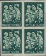 Deutsches Reich - 3. Reich: 1944, Hilfswerk "Mutter Und Kind", 6+4 Pfg. Im Ungezähnten 4er-Block, Po - Ungebraucht