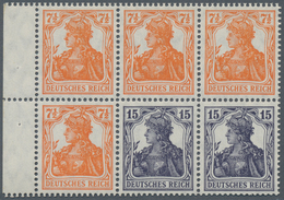 Deutsches Reich - Markenheftchenblätter: 1917, Heftchenblatt 7 ½ +15 Pfg. Germania Postfrisch, Durch - Markenheftchen