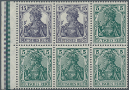 Deutsches Reich - Markenheftchenblätter: 1917, Heftchenblatt 5 + 15 Pfg. Germania Postfrisch, Nicht - Markenheftchen