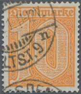 Deutsches Reich - Dienstmarken: 1921, Dienstmarke 10 Pfg. Dunkelorange Mit Teilstempeln Von "DRESDEN - Service