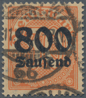 Deutsches Reich - Dienstmarken: 1923, "800 Tausend" Auf 30 Pfg. Dienstmarke Mit Wasserzeichen "1" (R - Dienstmarken