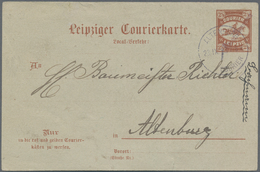 Deutsches Reich - Privatpost (Stadtpost): ALTENBURG: Courier, Leipziger Courierkarte (Local Verkehr) - Private & Lokale Post