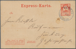 Deutsches Reich - Privatpost (Stadtpost): FREIBURG: 1898/99, Zwei Post-Karten Des "EXPRESS", Davon E - Postes Privées & Locales