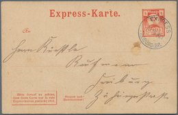 Deutsches Reich - Privatpost (Stadtpost): FREIBURG: 1898/99, Zwei Post-Karten Des "EXPRESS", Davon E - Posta Privata & Locale