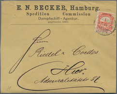 Deutsches Reich - Privatpost (Stadtpost): HAMBURG - Stadtbriefbeförderung: 1889, 3 Pf Rot Und 2 Pf G - Postes Privées & Locales