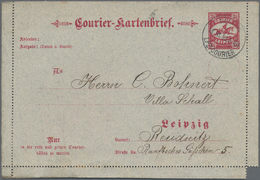 Deutsches Reich - Privatpost (Stadtpost): LEIPZIG: Courier Kartenbrief Mit "An", Rs. Kein Aufdruck, - Correos Privados & Locales