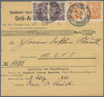 Deutsches Reich - Privatpost (Stadtpost): Mannheim 1900 2 Pfennig Violett Und 3 Pfennig Orange Jewei - Privatpost