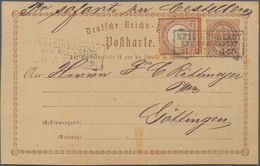 Deutsches Reich - Ganzsachen: 1873, GA-Karte ½ Gr Braun Mit Zusatzfrankatur Großer Schild 2½ Gr Mit - Sonstige & Ohne Zuordnung