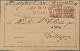 Deutsches Reich - Ganzsachen: 1873, GA-Karte ½ Gr Braun Mit Zusatzfrankatur Großer Schild 2½ Gr Mit - Autres & Non Classés