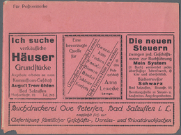 Deutsches Reich - Ganzsachen: 1921 (ca). Porto-Sparbrief 40 Pf Germania, Innen Und Außen Mit Vielen - Sonstige & Ohne Zuordnung