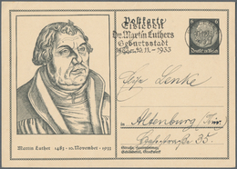 Deutsches Reich - Ganzsachen: 1933, Luther-Sonderpostkarte Mit Dem SST "Luthers Geburtsstadt In äuße - Altri & Non Classificati