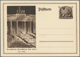 Deutsches Reich - Ganzsachen: 1934. UNIKAT: Bild-Postkarte 6 Pf "Machtergreifung" Mit Variation "Far - Altri & Non Classificati