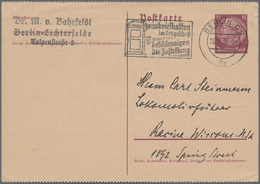 Deutsches Reich - Ganzsachen: 1936. Postkarte 15 Pf Hindenburg (gezähnt). Mit Masch.-Stpl. "Berlin C - Sonstige & Ohne Zuordnung
