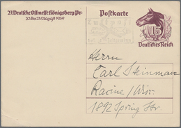 Deutsches Reich - Ganzsachen: 1939. Postkarte 15+5 Pf Ostmesse Königsberg. Mit Masch.-Stpl. "Jena 25 - Sonstige & Ohne Zuordnung