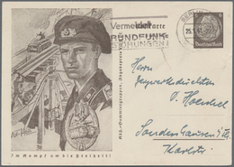 Deutsches Reich - Ganzsachen: 1941. Postkarte 6 Pf KdF-Sammlergruppen, Abb: Panzertruppe. Bedarf Mit - Autres & Non Classés