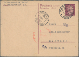Deutsches Reich - Ganzsachen: 1943. Antwortkarte 15 Pf Hitler. Gebraucht Von "Basel 8.1.43" Nach Mün - Sonstige & Ohne Zuordnung