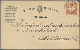 Deutsches Reich - Privatganzsachen: 1872, Großer Schild ½ Gr Orange PRIVATGANZSACHENKARTE "Union. Ac - Autres & Non Classés