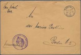 Deutsche Post In China: 1915, Portofreie Marinesache Ab "TIENTSIN (CHINA) DEUTSCHE POST 30 3 15" An - Deutsche Post In China