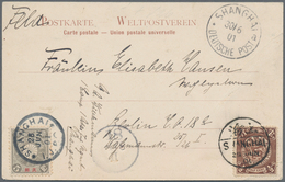 Deutsche Post In China - Besonderheiten: 1901, Feldpost-Ansichtskarte Mit Chinesischer Und Japanisch - Chine (bureaux)