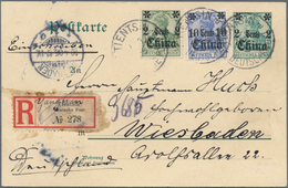 Deutsche Post In China - Besonderheiten: 1906, (3.3.), 2 Cents GA-Karte Mit Zusatzfrankatur 2 + 10 C - China (oficinas)