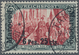 Deutsche Post In Marokko: 1900, "6 P 25 C" Auf 5 Mark Germania "REICHSPOST", Type I (ohne Nachmalung - Marruecos (oficinas)