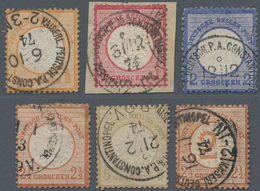 Deutsche Post In Der Türkei - Vorläufer: 1872, 1/2 Groschen Bis 2 1/2 Groschen - 6 Brustschilde Je S - Turchia (uffici)