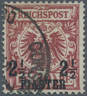 Deutsche Post In Der Türkei: 1889, Freimarke 2½ PIA Auf 50 Pf, Bräunlichkarmin (braunkarmin Quarzend - Turquia (oficinas)