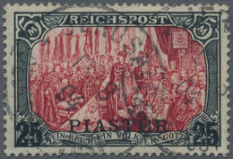 Deutsche Post In Der Türkei: 1900, 25 PIASTER A. 5 Mk Reichspost In Seltener Type I, Sauberes Bedarf - Turquia (oficinas)