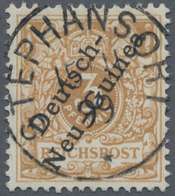 Deutsch-Neuguinea: 1898, 3 Pfg. Hellocker Mit Aufdruck Zentrisch Gestempelt "STEPHANSORT 15/11 99. L - German New Guinea