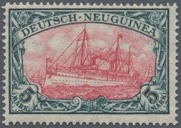 Deutsch-Neuguinea: 1918, 5 Mark Kriegsdruck 25:17 Zähnungslöcher Mit Mittelstück In Type III Postfri - Deutsch-Neuguinea
