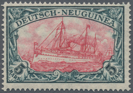 Deutsch-Neuguinea: 1918, 5 Mark Kriegsdruck 25:17 Zähnungslöcher Mit Mittelstück In Type III Postfri - German New Guinea