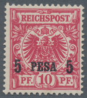 Deutsch-Ostafrika: 1893, 5 P Auf 10 Pf Rotkarmin Aufdruckwert Postfrisch, Die Marke Ist Farbfrisch, - África Oriental Alemana