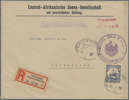 Deutsch-Ostafrika: 1916, Voraus Frankierter Umschlag Mit Frankostempel "7 1/2 H" In Rot Mit Zusatzfr - Afrique Orientale