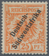 Deutsch-Südwestafrika: 1899, 25 Pfg. Dunkelorange Mit Aufdruck "Deutsch-Südwestafrika Ungebraucht. L - Duits-Zuidwest-Afrika