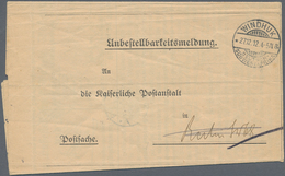 Deutsch-Südwestafrika: 1912, Unbestellbarkeitsmeldung Wegen Eines Paketes Als Postsache Von "WINDHUK - Deutsch-Südwestafrika