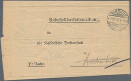 Deutsch-Südwestafrika: 1912, Unbestellbarkeitsmeldung Wegen Eines Paketes Als Postsache Von "WINDHUK - Duits-Zuidwest-Afrika